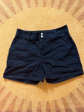 Faded Glory Black High Waist Everyday Shorts